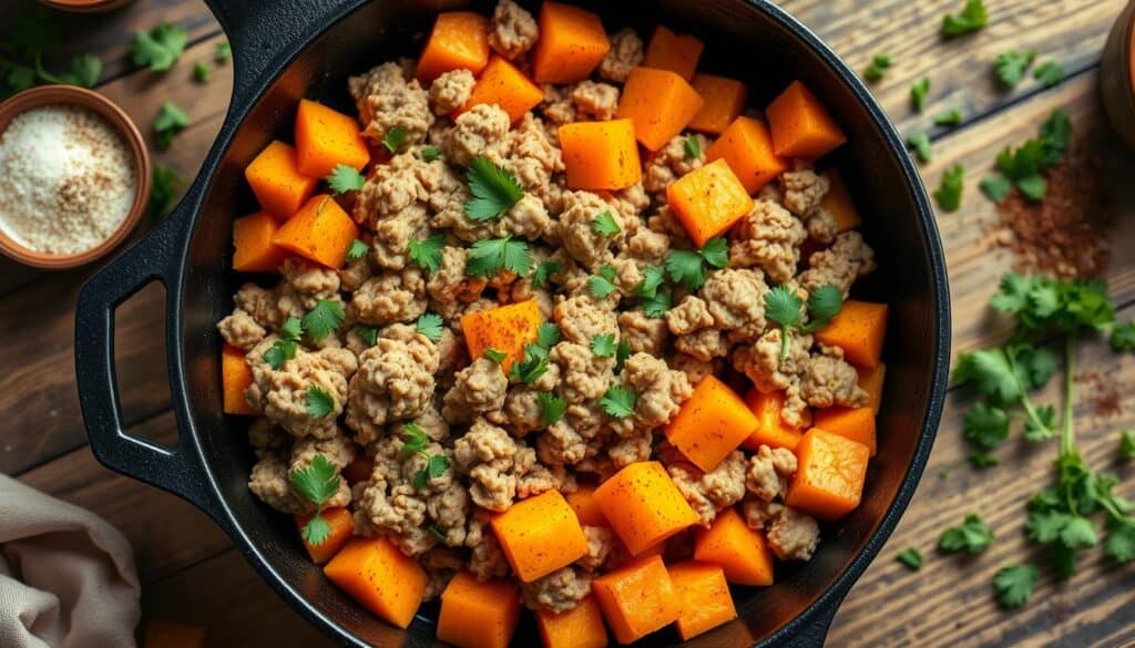 Ground Turkey Sweet Potato Skillet